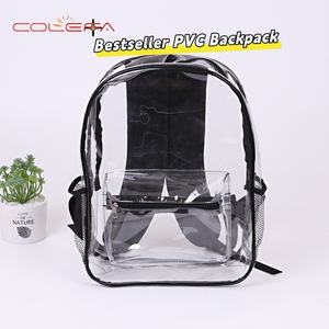 Sac à dos transparent <span class=keywords><strong>en</strong></span> vinyle haute transparence Colefa, style moderne et audacieux, conforme aux normes de sécurité TSA, pour les contrôles de sécurité - Product Image 3