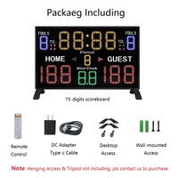 Jeux de balle extérieurs intérieurs portables Affichage de notation double face Tableau d'affichage de basket-ball numérique électronique LED avec horloge de tir 24s