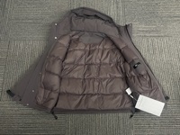 Doudoune imperméable à capuche gris foncé - Manteau d'hiver d'extérieur OEM/ODM pour personnalisation en gros
