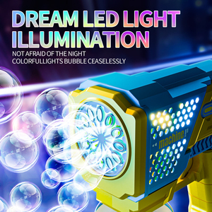 Pistola de Burbujas de Plástico con Luz LED Automática para Niños, Máquina Portátil para Hacer Burbujas de Jabón, Juguete Creativo para Fiestas - Product Image 2