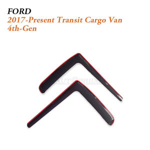 2 pezzi visiera nera per finestrino anteriore In-channel scudo antipioggia for2017-Present <span class=keywords><strong>Ford</strong></span> <span class=keywords><strong>Transit</strong></span> Cargo Van 4th-Gen <span class=keywords><strong>accessori</strong></span> per auto - Product Image 2