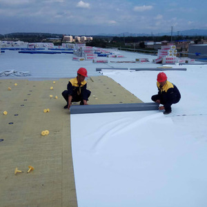 Feuille matérielle de membrane de toiture de Tpo de toiture de polymère renforcé par polyester d'usine pour l'imperméabilisation - Product Image 2
