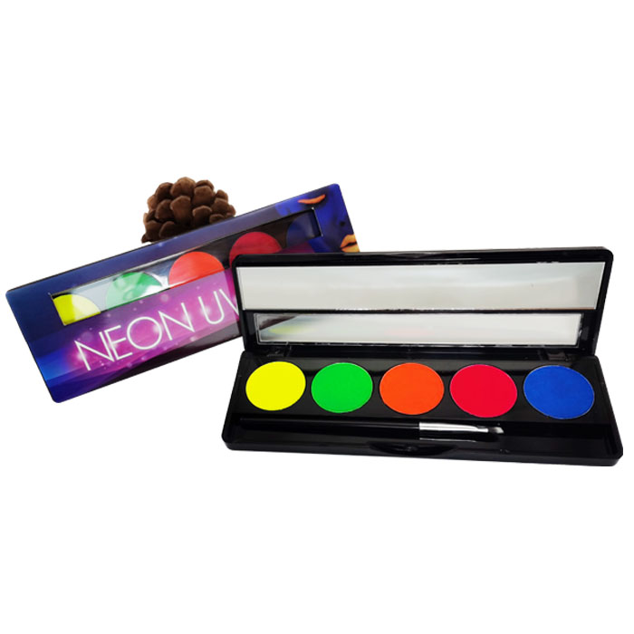 Нюдовые розовые неоновые тени для век, Праймер, частная торговая марка, оригинальные 5 праздничные блестящие рельефные Разноцветные Тени для век, палитра