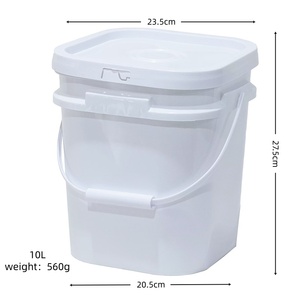 Seau carré en plastique PP <span class=keywords><strong>de</strong></span> 20 litres à <span class=keywords><strong>prix</strong></span> <span class=keywords><strong>de</strong></span> gros, pour matériaux secs industriels, conteneur chimique - Product Image 1