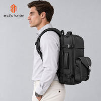 Sac à dos pour ordinateur portable en polyester Arctic Hunter, pochette détachable, sac d'affaires, grande capacité, sac à dos imperméable pour hommes