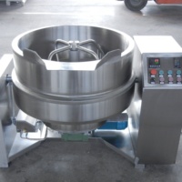 Chaudière à gaz industrielle à enveloppe chauffante avec mélangeur pour cuisson et braisage