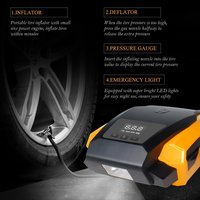 Compresseur d'air portable électrique numérique 12V 150 PSI pour pneus et autres articles gonflables, avec écran LED, pour vélos, ballons, pneus de voiture