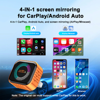 Adaptateur CarPlay filaire vers sans fil 4-en-1 pour iOS - Mise en miroir HD - Adaptateur Mirror Link Airplay - Mise en miroir de l'écran pour Apple