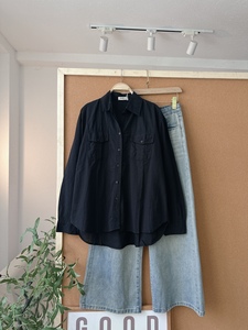 L597 <b>Women's</b> Oversized Linen Shirt with Two Stylish Patch Pockets <b>Long</b> Sleeve Turn Down Collar Patch Pocket Casual <b>Blouse</b> - Product Image 4