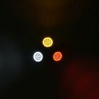 Feu arrière LED rond pour camion, avec bride blanche, pour remorque porte-conteneurs CIMC, fonctions Stop, Frein, Clignotant, Marche arrière, couleurs Rouge, Ambre, Blanc, 24V, Étanche