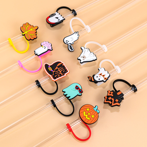 En gros, Capuchon de <span class=keywords><strong>paille</strong></span> en silicone 2D de 8 mm sur le thème d'Halloween, motif Chapeau de sorcière 'Trick or Treat', avec sangle, parfait pour la décoration des boissons d'automne - Product Image 3
