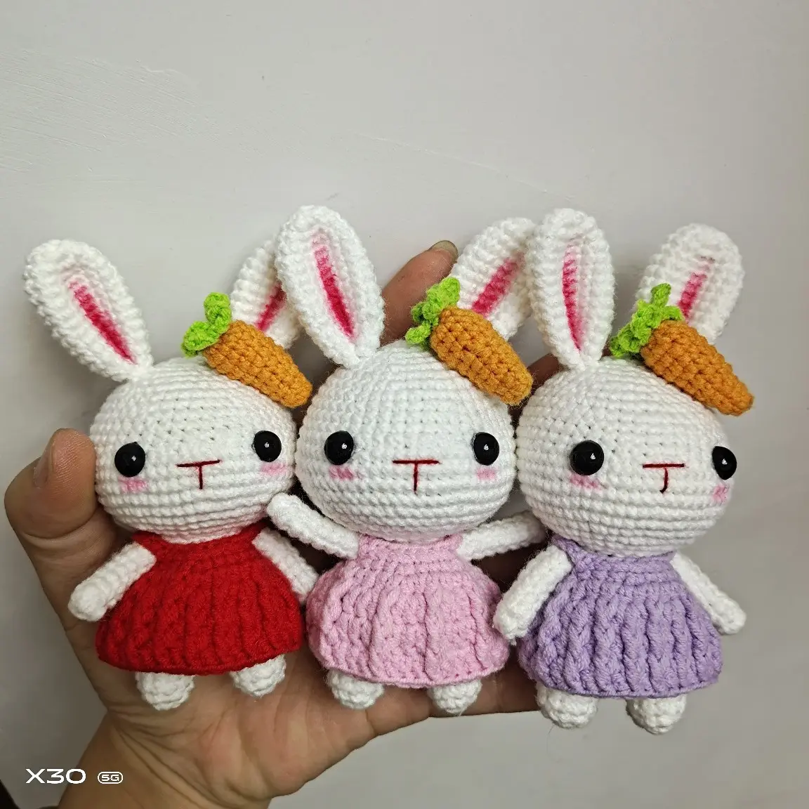Yixianqian 2023 handmade búp bê Crochet động vật Crochet đồ chơi cho Harry & bunnie