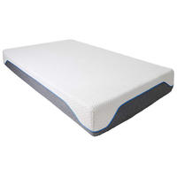 Matelas double King Queen à bas prix, 10 à 12 pouces, fermeté moyenne, hybride, mousse à mémoire de forme haute densité, enroulable dans une boîte