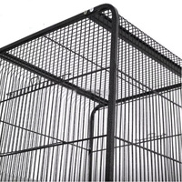 Cage à oiseaux de luxe personnalisée en fil métallique massif, 146 cm de haut, à deux portes, avec plateau en plastique, volière et maison d'élevage pour animaux de compagnie