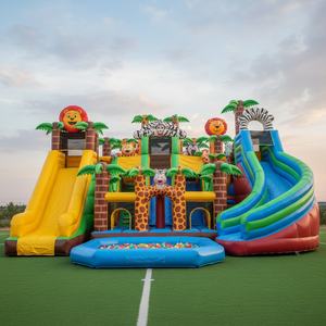 Castillo Inflable de PVC de 0.55mm para Niños, con Obstáculos, Tobogán y Zona de Escalada, Venta al Por Mayor - Product Image 1