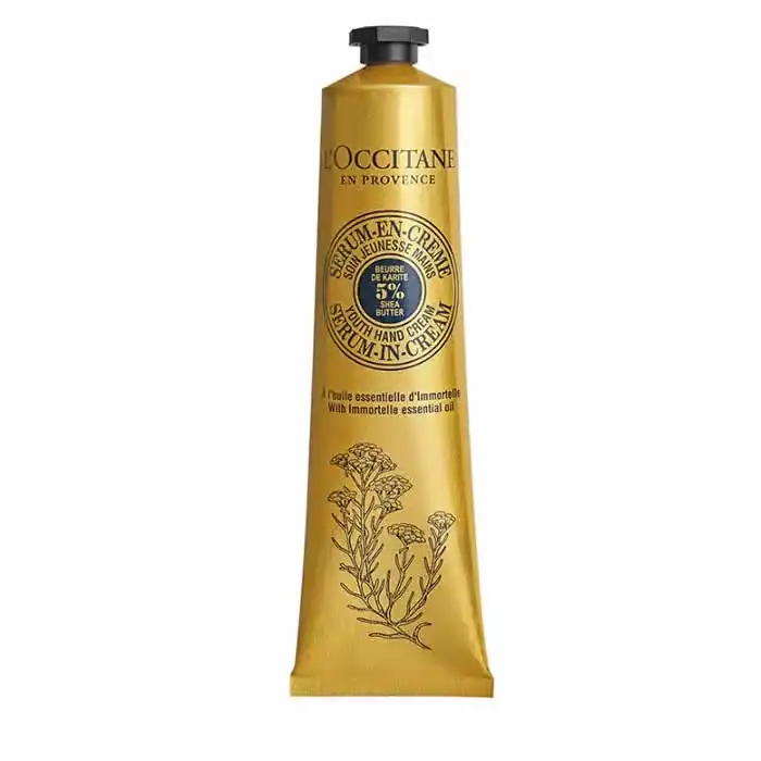 L'Occitane Serum in Cream Youth Hand Cream 75ml with Shea Butter Whitening Nourishing Hydrating Features Contains Nicotinamide