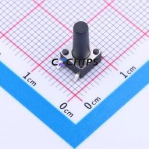 K2-1102SP-R4SC-04 Tactile Switch SMD-4P,6x6mm Switch Round Button 2.5N Vertical Mount 6mm - Product Image 1