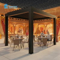 Pergola bioclimatique motorisée en aluminium Sweet Home Smart, toit à lames orientables, gazebo extérieur, éclairage LED, imperméable, auvent rétractable