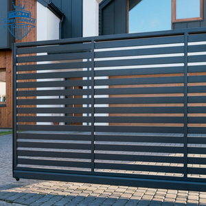 Özelleştirilmiş alüminyum sürgülü kapı tasarım Driveway elektrikli otomatik kablosuz Driveway kapısı uzaktan kayar Gates - Product Image 3