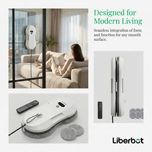 Robot de nettoyage de vitres extérieur Liberbot RZ2-19, moteur électrique sans balais 240V, nettoyeur automatique, détection des bords, intelligent - Product Image 4