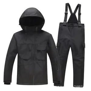 Ruiyan inverno Set di tuta da sci Freestyle per bambini per ragazzi e ragazze con spessore caldo all'aperto antivento impermeabile resistente all'usura sci - Product Image 5