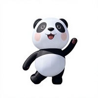 Mascotte gonflable personnalisée en forme d'ours rose, costume publicitaire ambulant idéal pour les inaugurations de magasins, les défilés et la promotion de marque