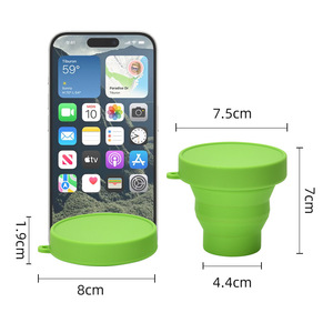 Gobelet pliable en silicone personnalisable, anti-fuite, portable, pour les sports de plein air, les voyages, les cadeaux - Product Image 5