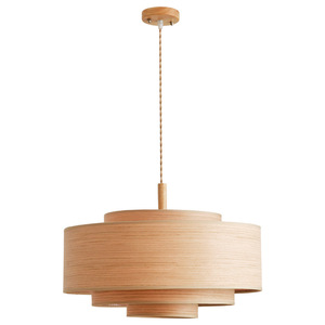 Japanese Wabi Sabi Style Wooden Pendant Light Led E27 Round Single Head Chandelier For Living Room Bedroom Dining Room <b>Zen</b> Tea - Product Image 5