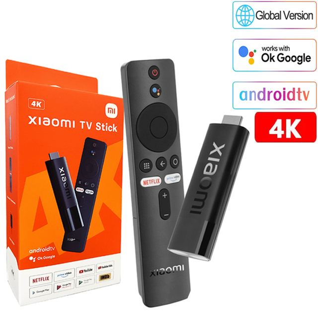 For Mi TV Stick 4K EU Quad-core Cortex-A35 Mali-G31 5.0 BT 5.0 8GB ROM 2GB RAM Wi-Fi 802.11a/b/g/n/ac