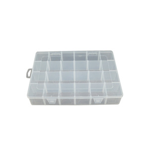 Transparent <b>Plastic</b> Storage <b>Box</b> 24 Compartments <b>Large</b> Size For Jewelry Accessories Hardware Tools Beads Screws Rubber Bands - Product Image 5