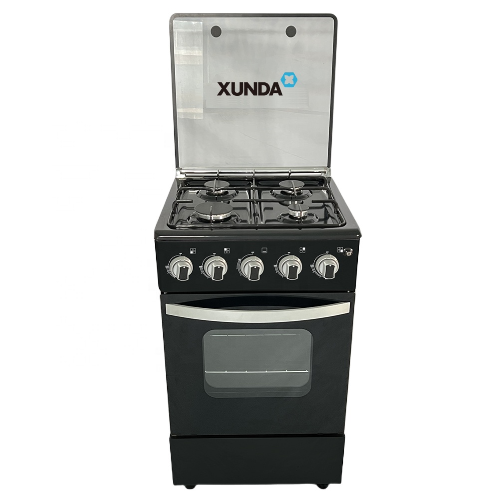 Aparato de cocina principal Xunda, estufa de Gas de 4 quemadores con precio de horno, cocina de Gas de 4 quemadores con horno