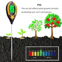 Meilleure Vente : Kit Testeur de Sol 4-en-1 en Plastique avec Rétroéclairage – Outil de Mesure du PH, de l'Humidité, de la Température et de la Lumière Solaire – Personnalisation OEM/ODM Possible