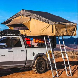 Tente de toit robuste en polycoton à carreaux enduit de PU imperméable, avec moustiquaire écologique anti-moustiques 30 densités, idéale pour les voyages en famille en voiture - Product Image 2