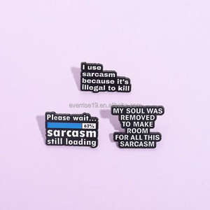 Broche de cita <span class=keywords><strong>en</strong></span> inglés Snarky con broche de barra de progreso de sarcasmo para el Día de San Valentín Pascua y regreso a la escuela Artesanía de metal - Product Image 2