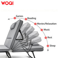 Lit de camping WOQI, chaise de camping pliable 2-en-1 avec système de maintien pour adultes, lit pliable portable pour les voyages