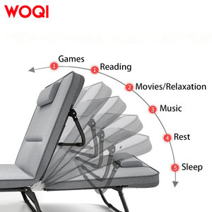 Lettino da campeggio WOQI, sedia da campeggio <span class=keywords><strong>pieghevole</strong></span> 2 in 1 <span class=keywords><strong>con</strong></span> funzione di sostegno per adulti, <span class=keywords><strong>letto</strong></span> <span class=keywords><strong>pieghevole</strong></span> portatile da viaggio - Product Image 4