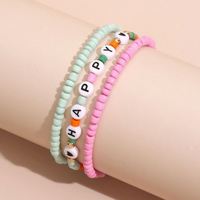 Bracelet en perles de quartz multicolores tendance pour femmes et filles, couleur bonbon, bracelet perlé haut de gamme pour enfants