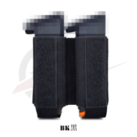 Pochette tactique double pour chargeurs 9 mm PI-008, à suspendre au gilet ou à la poitrine, avec élastique intégré, autres produits de chasse