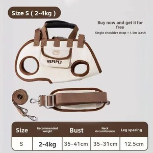 Nouveau porte-animaux portable pour chat et petit chien : respirant, portable, avec bandoulière et sangle d'épaule, un accessoire polyvalent et multifonctionnel. - Product Image 5