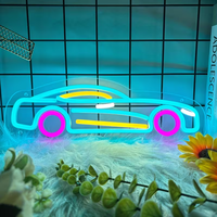 Lumières LED néon personnalisables pour voiture, luminosité réglable, lumières néon avec logo de course, cadeaux de vacances, chambres de garçons, salles de jeux