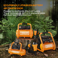 Compresseur d'air portable sans fil Freeman 2,5 gallons 80 bars 20V 500W avec moteur sans balais silencieux et sans huile