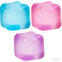 Cube souple TPE transparent de grande taille, jouet anti-stress unisexe