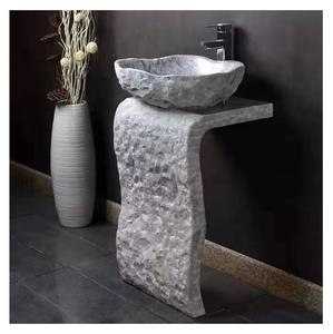Outdoor Granit Stein freistehend 7 Form Wand hing Half Podest Becken Waschbecken - Product Image 6
