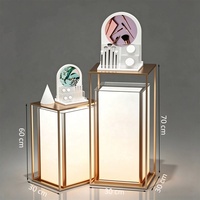 Présentoir Organisateur de Parfums en Acrylique Transparent, Support Carré de Comptoir pour Fragrances, Étagère de Rangement pour Soins de la Peau et Ongles