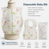 Bavoirs jetables pour bébés avec poche de récupération profonde, emballés individuellement, imperméables, portables, prix usine, vente en gros