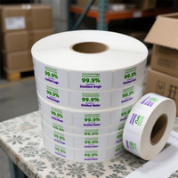 Impresión de Etiquetas Adhesivas de Vinilo, Etiquetas Personalizadas en Rollo, Fábrica de Etiquetas Adhesivas, Etiqueta Redonda con Logotipo, Etiqueta Transparente con Impresión de Inyección de Tinta y Lámina Dorada