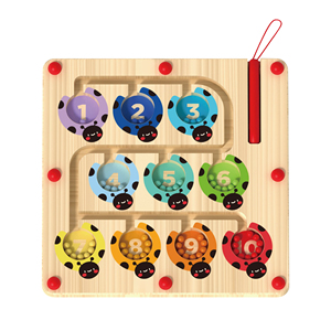 Educational Toys Wooden <strong>Puzzles</strong> Board <strong>Games</strong> Color Sorting Beads and Number Maze Toy - Product Image 5
