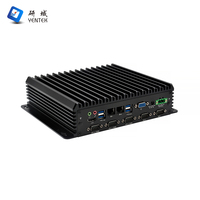 PC Industrial Sin Ventilador Intel J6412 I3 I5 I7 de 4.ª a 11.ª Generación, DDR4, HD, VGA, LAN Dual, 6 RS232, 485, 422 COM, Win10, Linux Integrado
