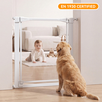 Barrière de sécurité en acrylique à fermeture automatique sans perçage pour bébé et chien, conforme aux normes européennes
