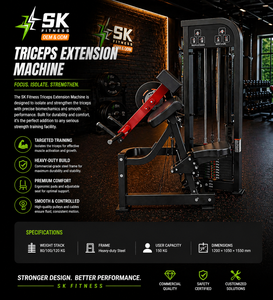 Máquina de Gimnasio SK-Commercial de Doble Función para Bíceps y Tríceps, Equipo de Entrenamiento de Fuerza con Selector de Peso - Product Image 2
